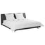 Dyne med pude 3 stk. Hvid Mikrofiber