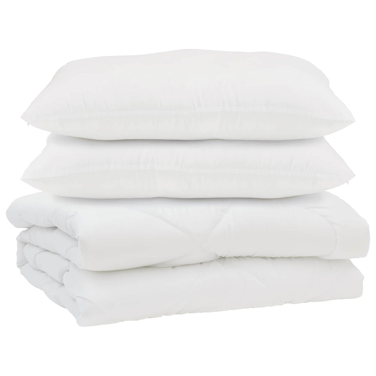 Dyne med pude 3 stk. Hvid Mikrofiber