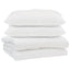 Dyne med pude 3 stk. Hvid Mikrofiber