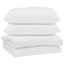 Dyne med pude 3 stk. Hvid Mikrofiber
