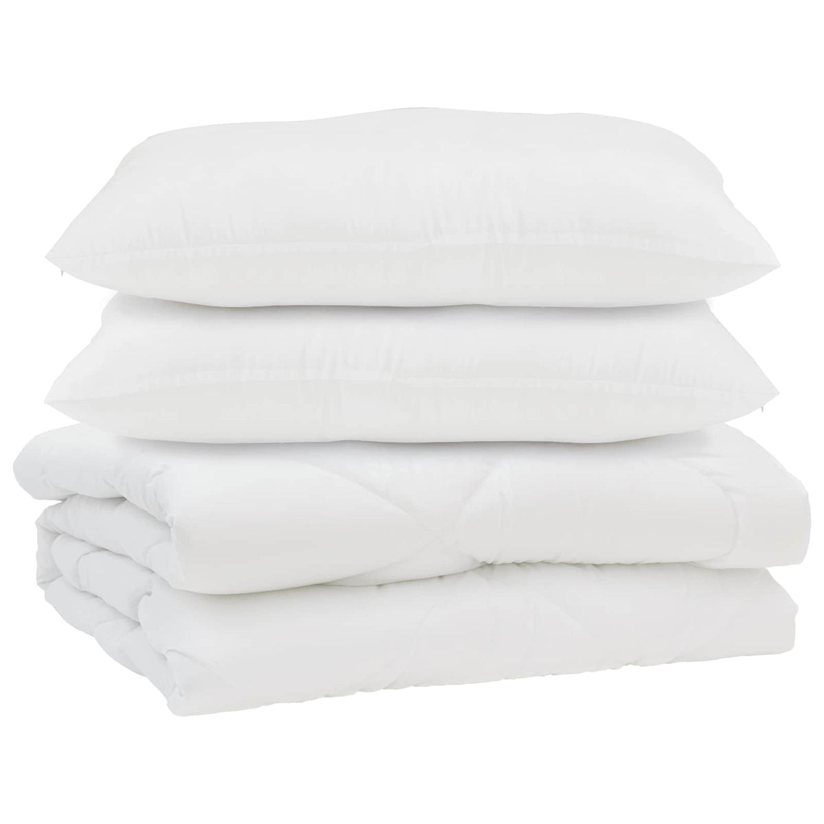 Dyne med pude 3 stk. Hvid Mikrofiber