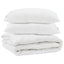 Dyne med pude 3 stk. Hvid Mikrofiber