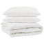 Dyne med pude 3 stk. Hvid Mikrofiber