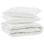 Dyne med pude 3 stk. Hvid Mikrofiber