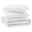 Dyne med pude 3 stk. Hvid Mikrofiber