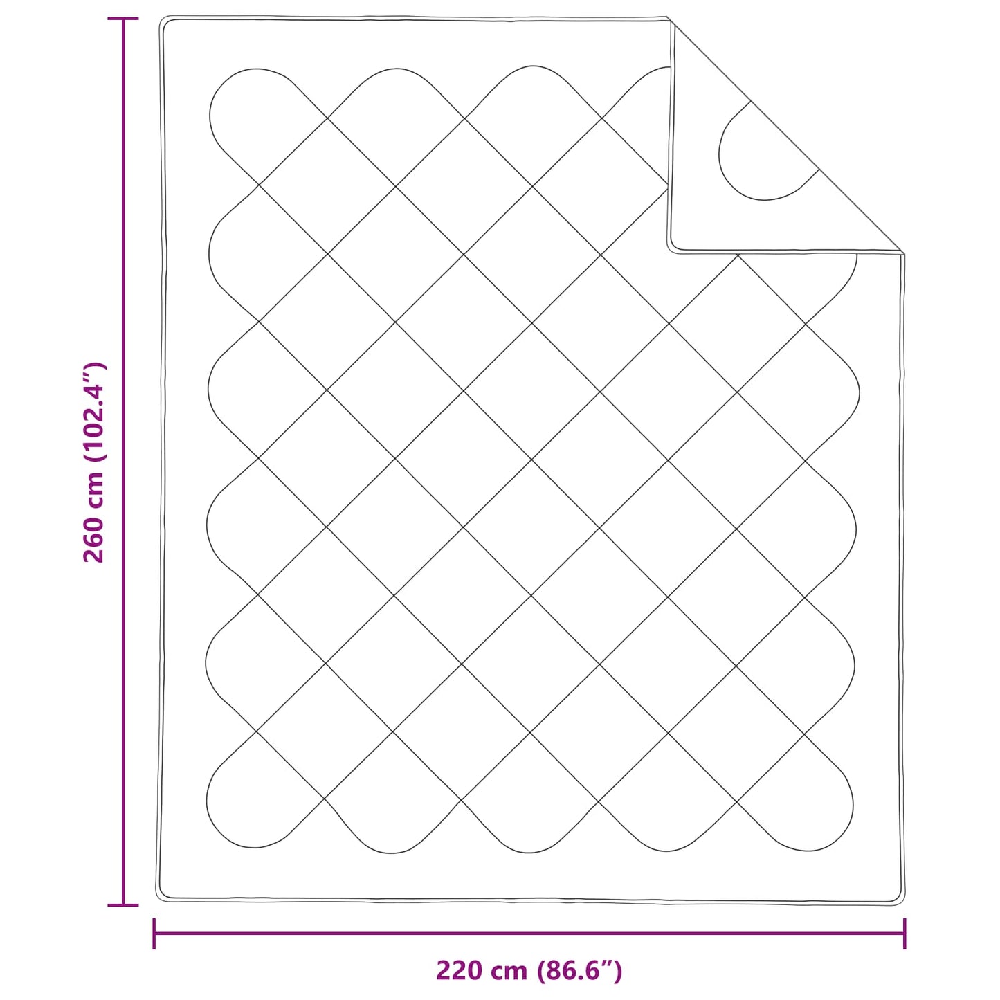 Dyne med pude 3 stk. Hvid Mikrofiber