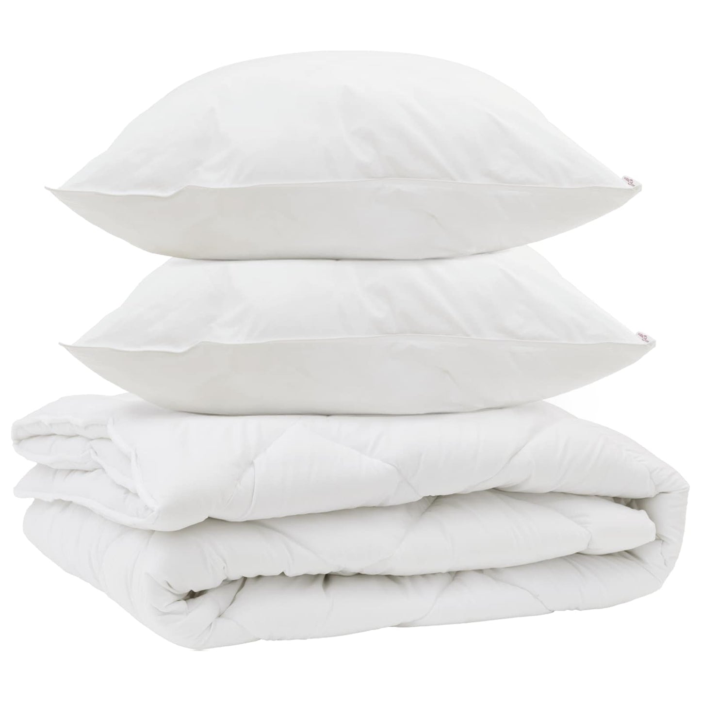 Års tid dyne med pude 3 stk. Hvid Microfiber