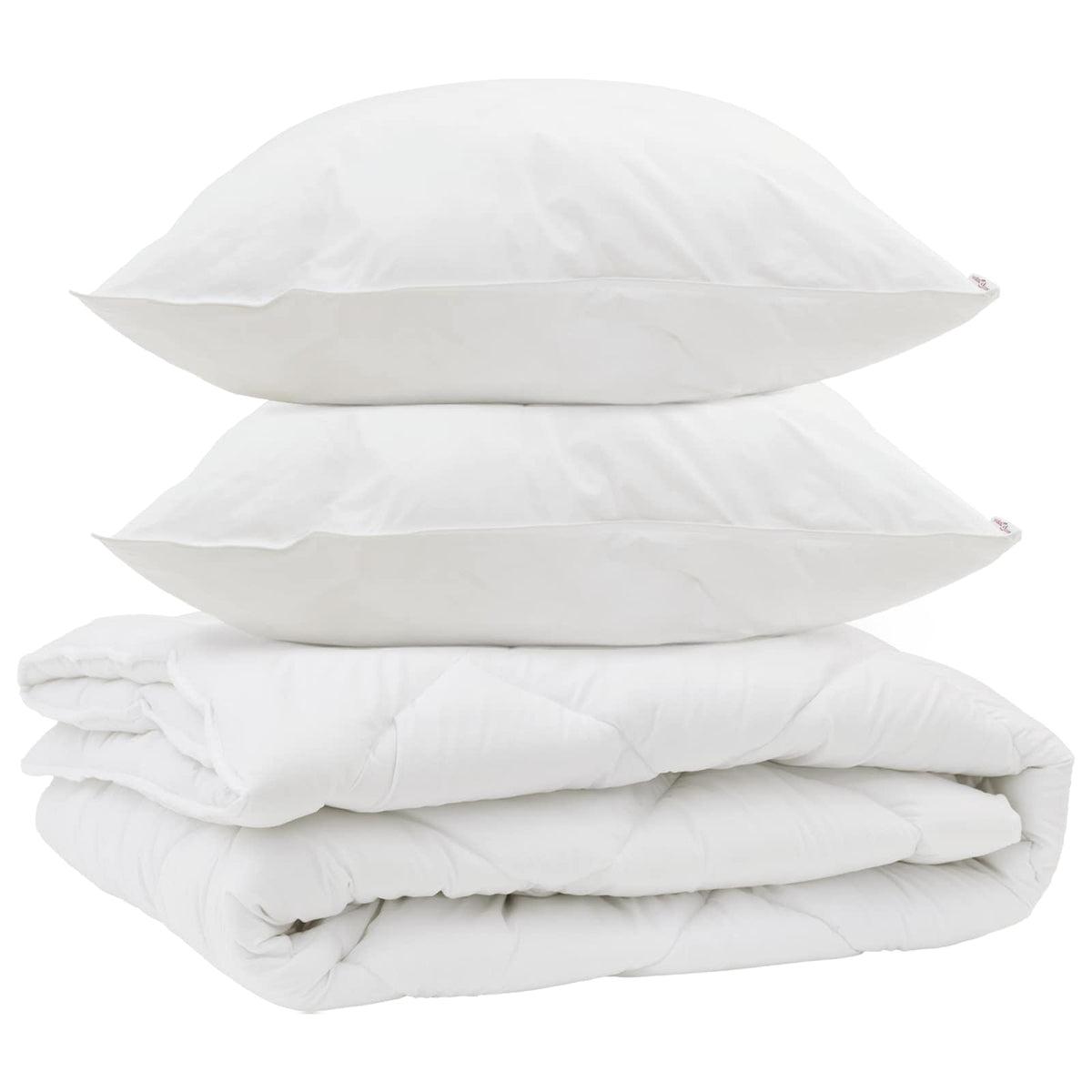 Års tid dyne med pude 3 stk. Hvid Microfiber
