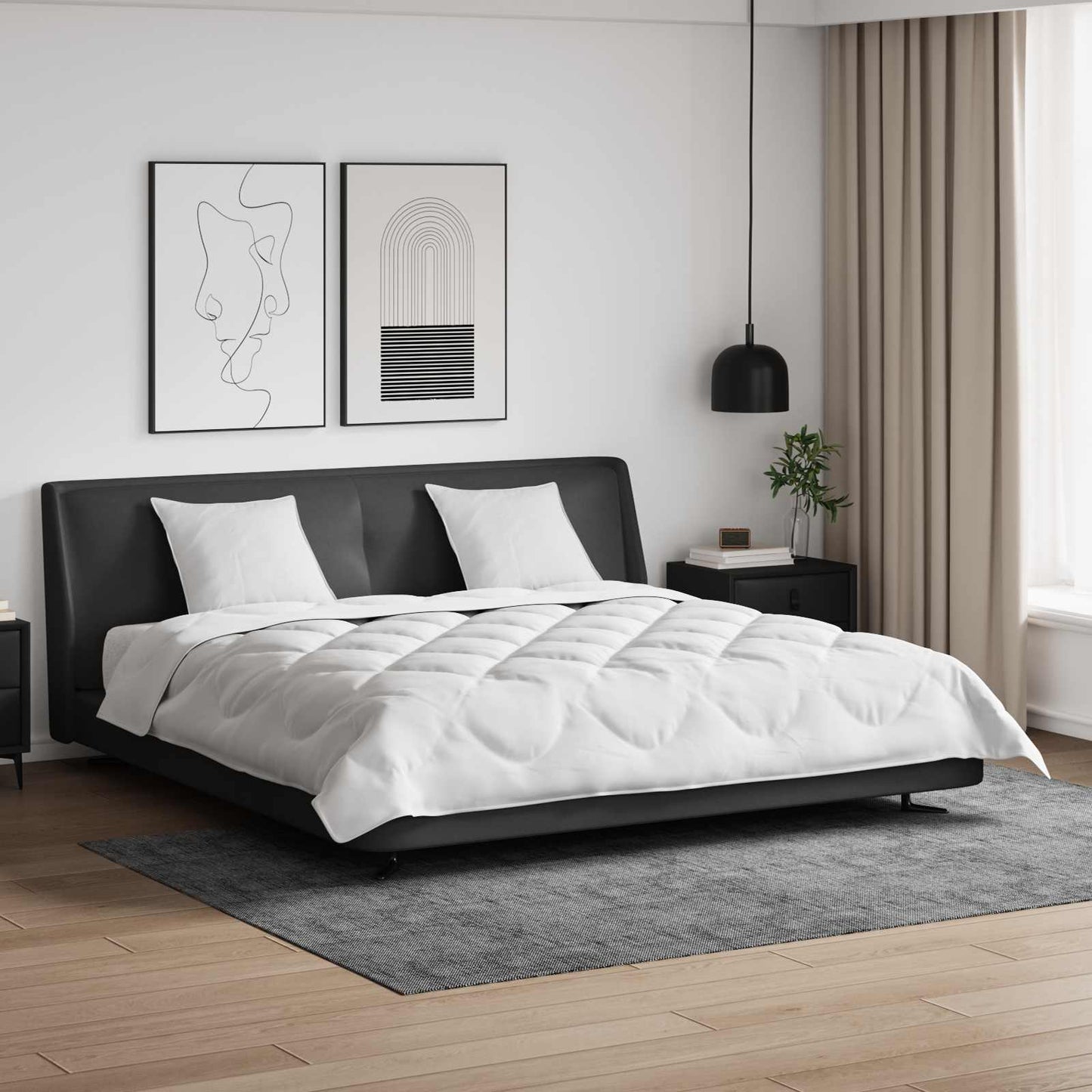 Års tid dyne med pude 3 stk. Hvid Microfiber