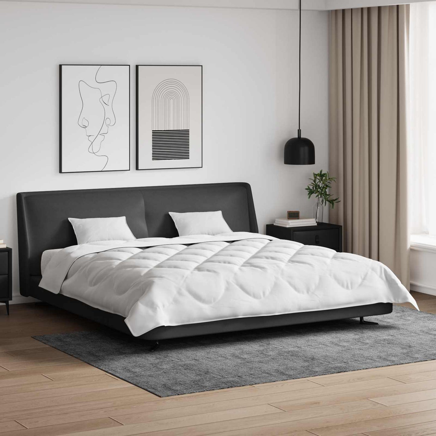 Års tid dyne med pude 3 stk. Hvid Microfiber