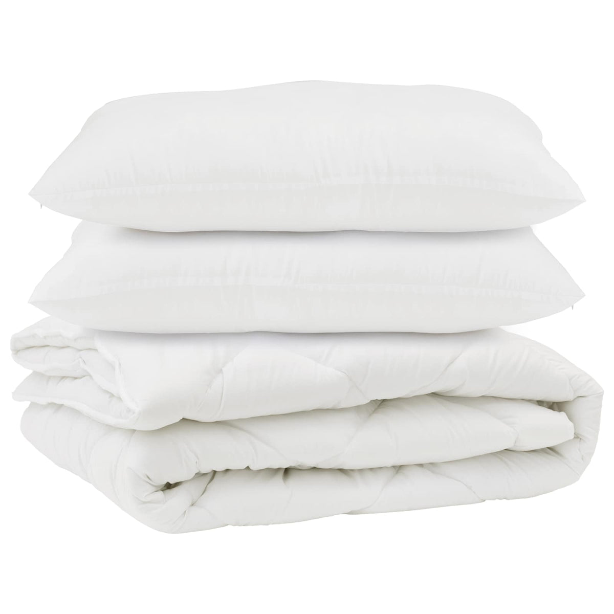 Dyne med pude 3 stk. Hvid Microfiber