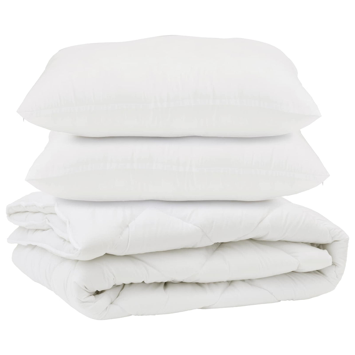 Dyne med pude 3 stk. Hvid Microfiber