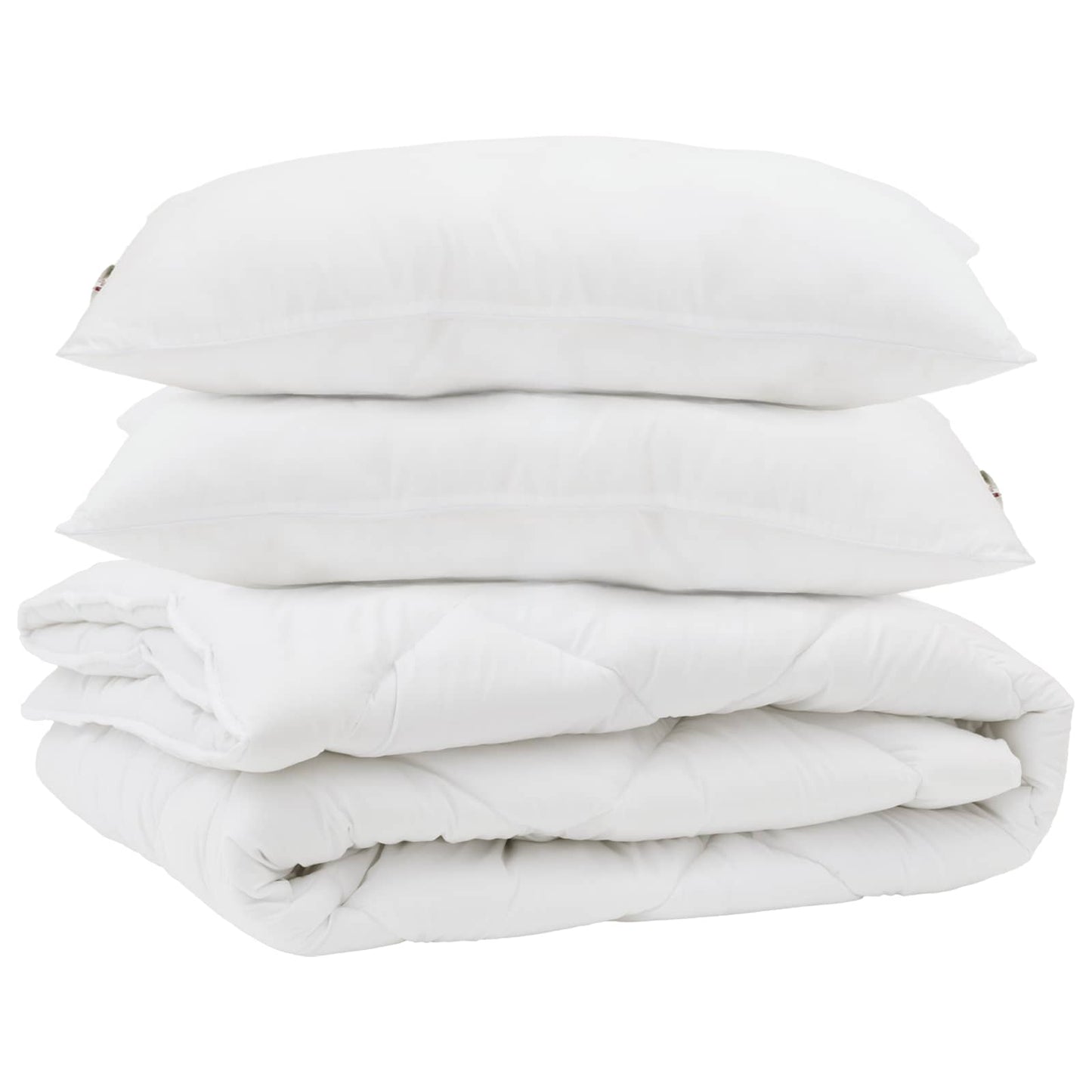Dyne med pude 3 stk. Hvid Microfiber