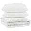 Dyne med pude 3 stk. Hvid Microfiber