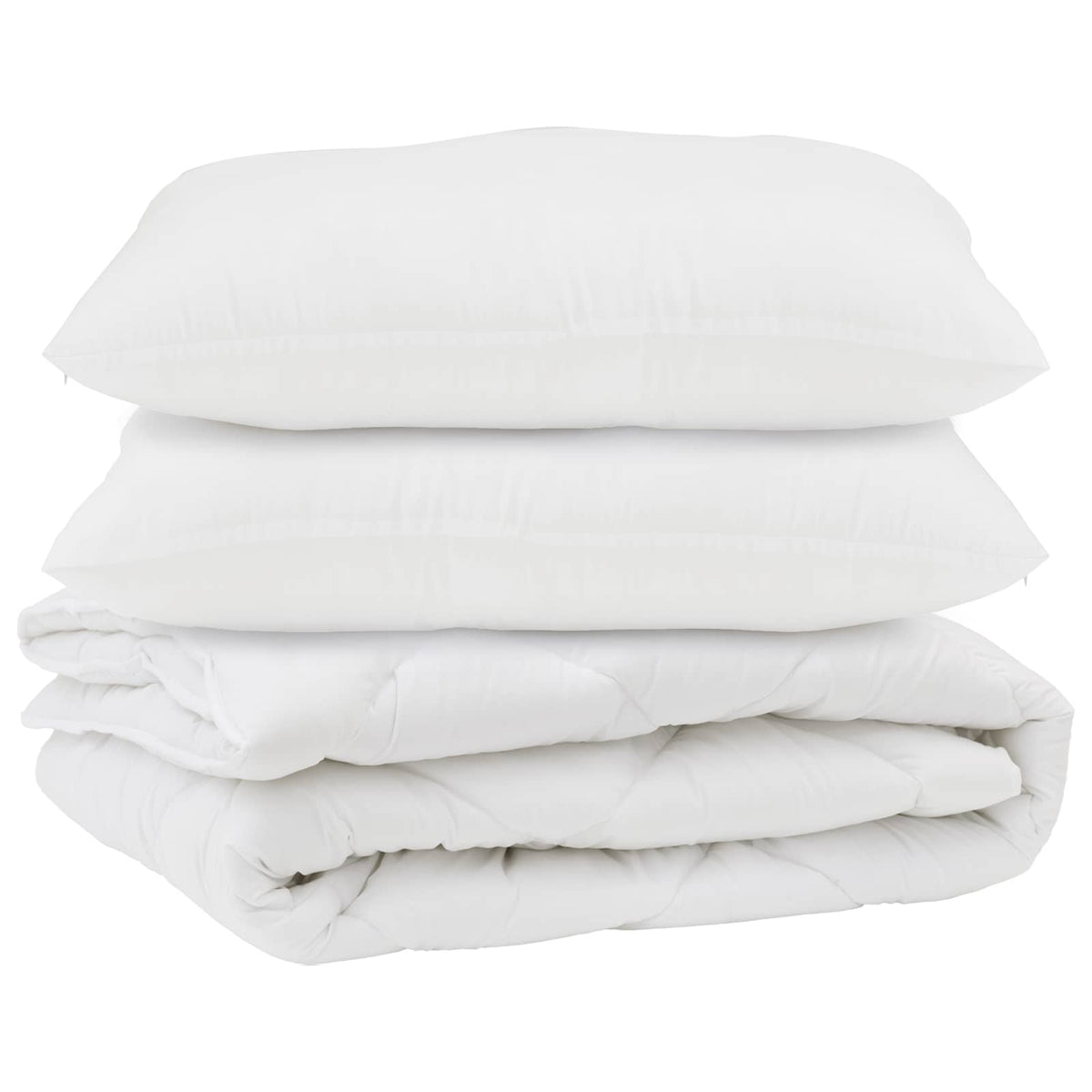 Dyne med pude 3 stk. Hvid Microfiber