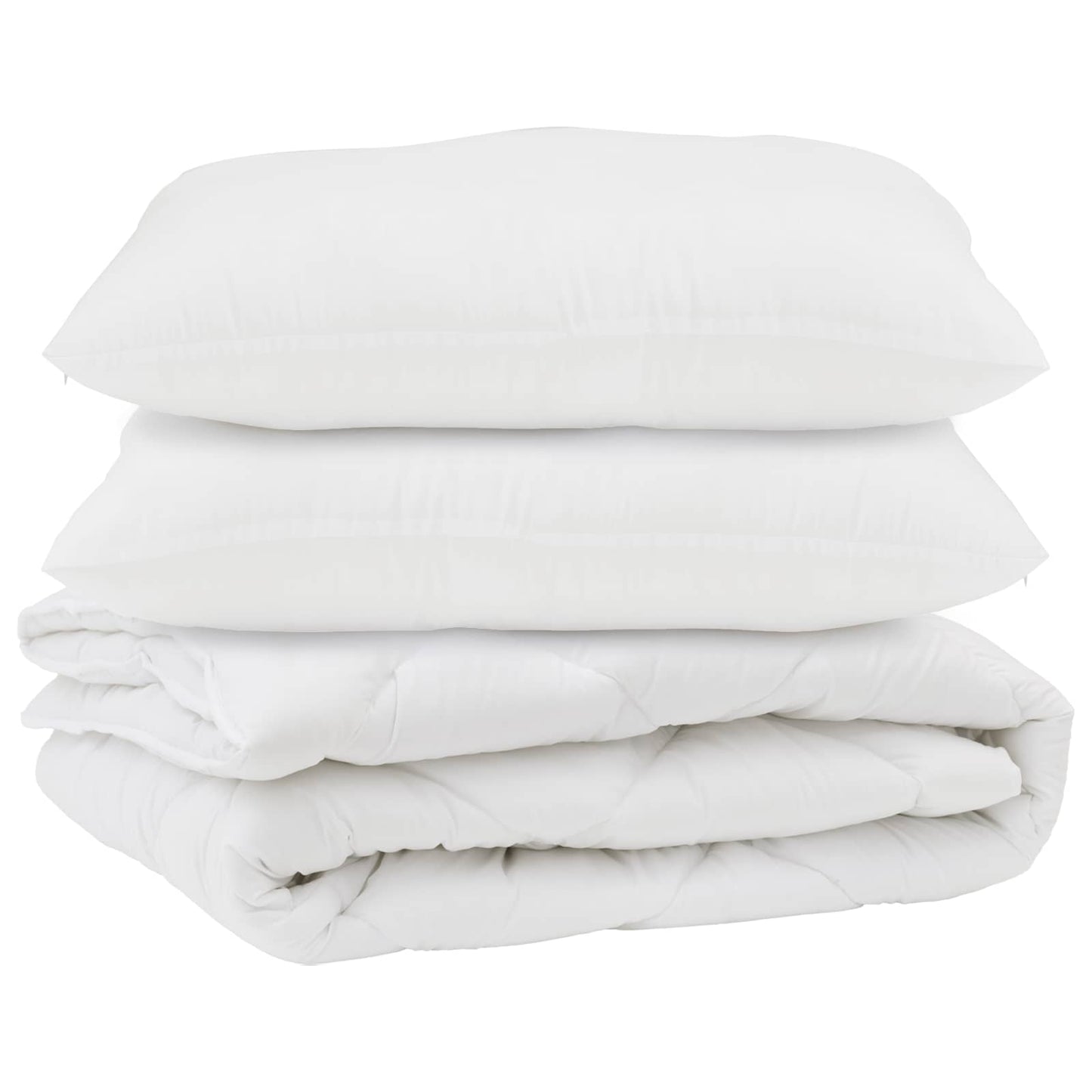 Dyne med pude 3 stk. Hvid Microfiber