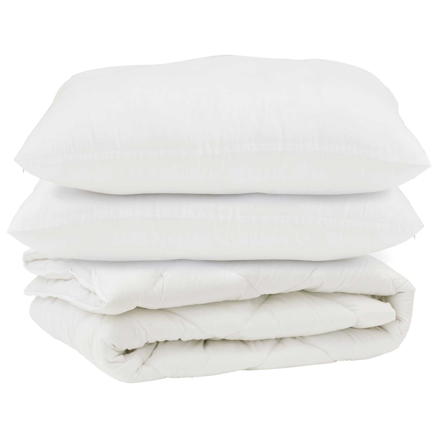 Dyne med pude 3 stk. Hvid Microfiber