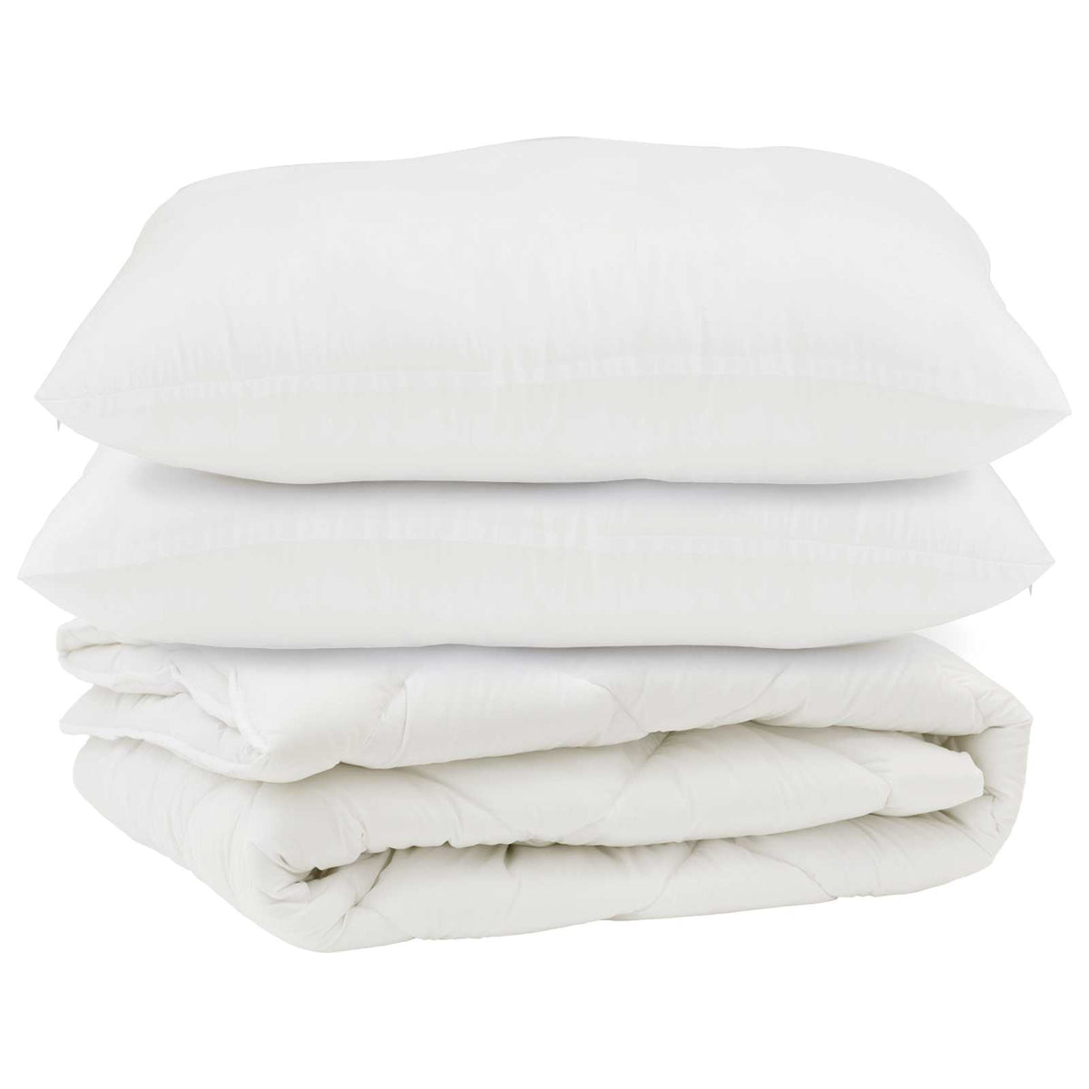 Dyne med pude 3 stk. Hvid Microfiber