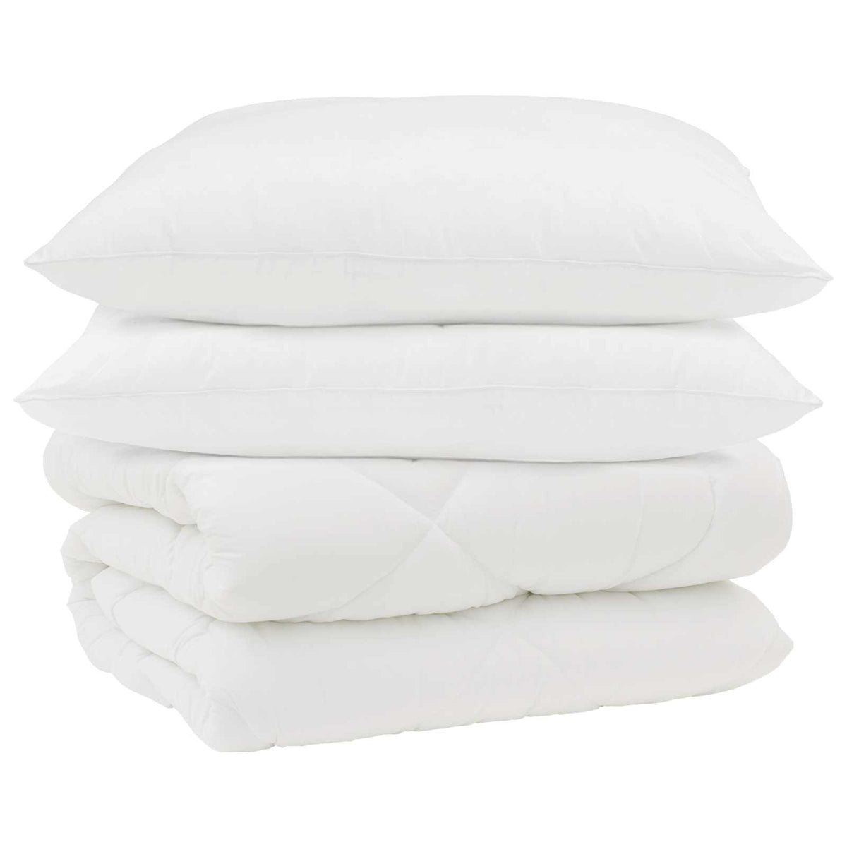Vinter dyne med pude 3 stk. Hvid Microfiber