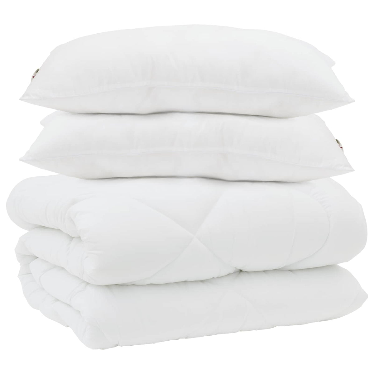 Vinter dyne med pude 3 stk. Hvid Microfiber