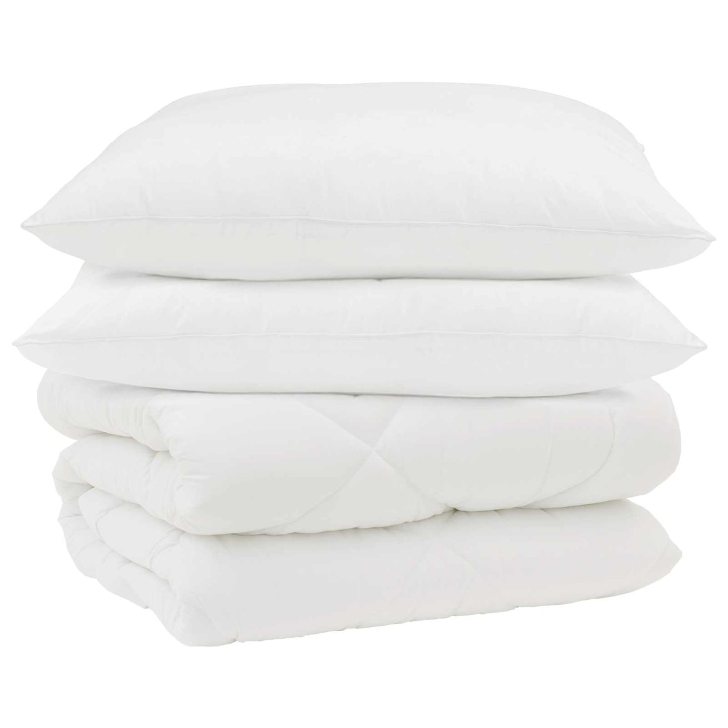 Vinter dyne med pude 3 stk. Hvid Microfiber