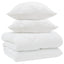 Vinter dyne med pude 3 stk. Hvid Microfiber