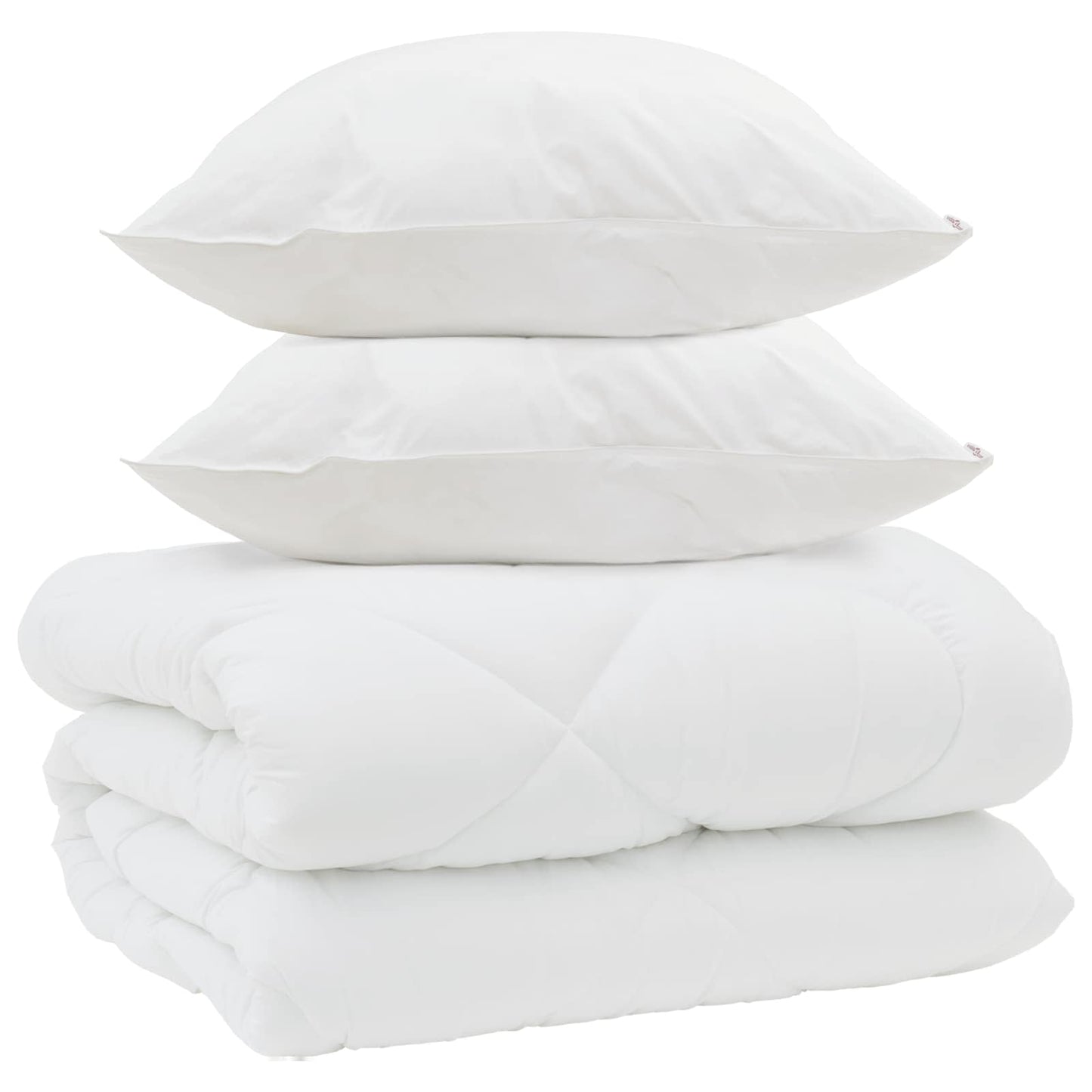 Vinter dyne med pude 3 stk. Hvid Microfiber