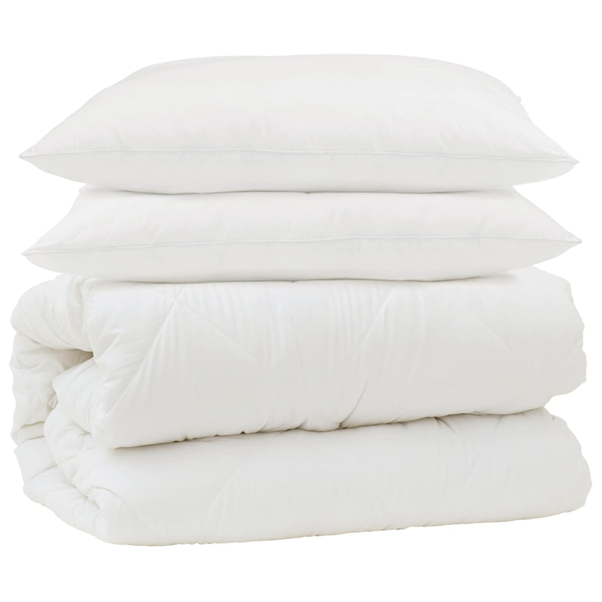 Dynebetræk Sæt med pude 3 stk. Hvid Microfiber
