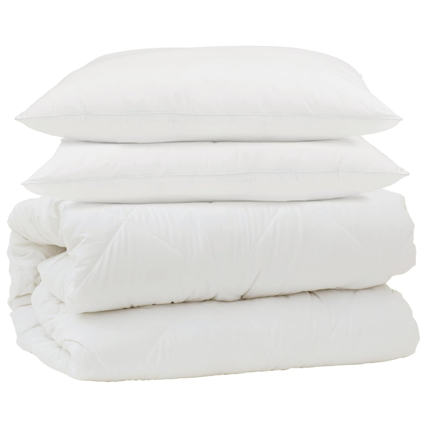 Dynebetræk Sæt med pude 3 stk. Hvid Microfiber
