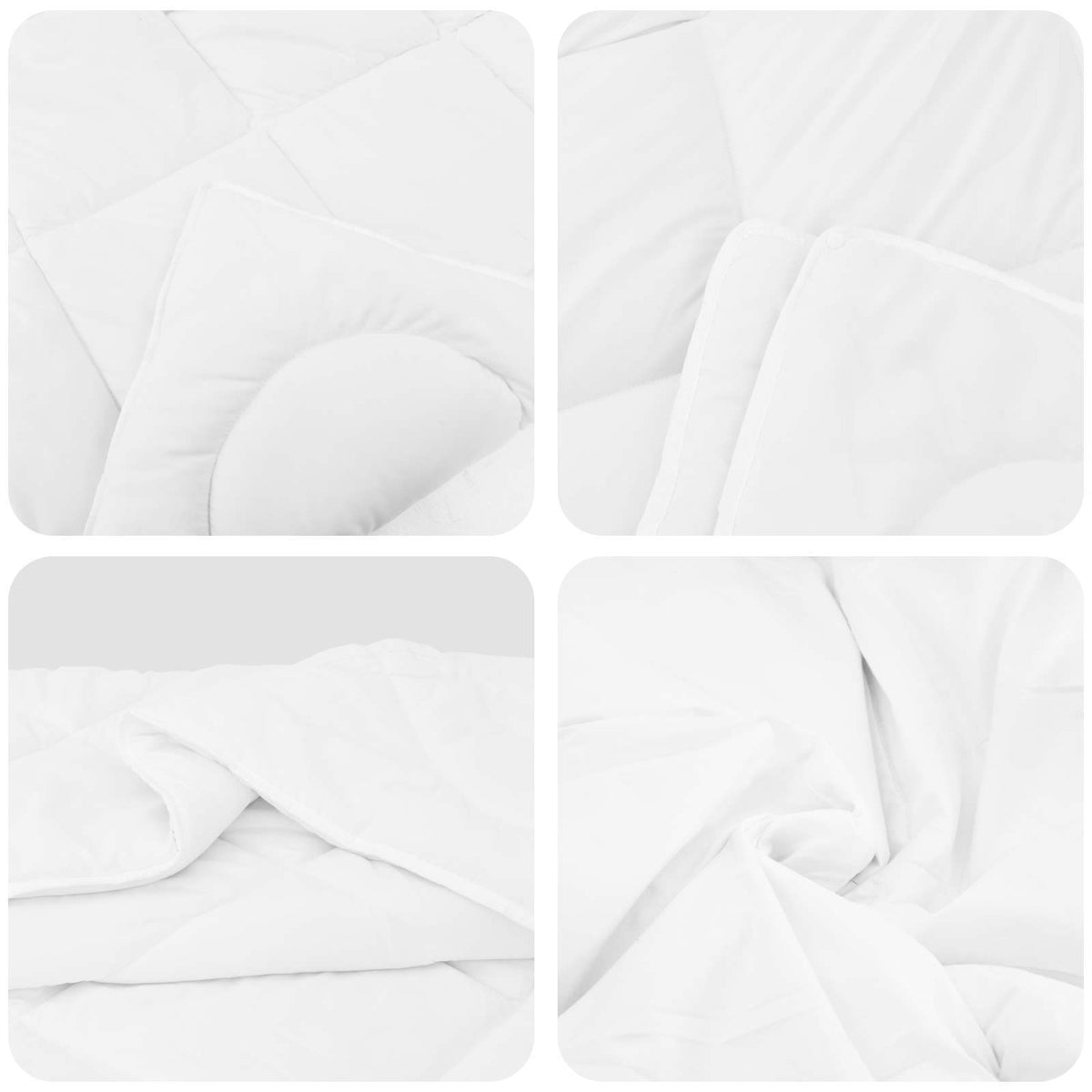Dynebetræk Sæt med pude 3 stk. Hvid Microfiber