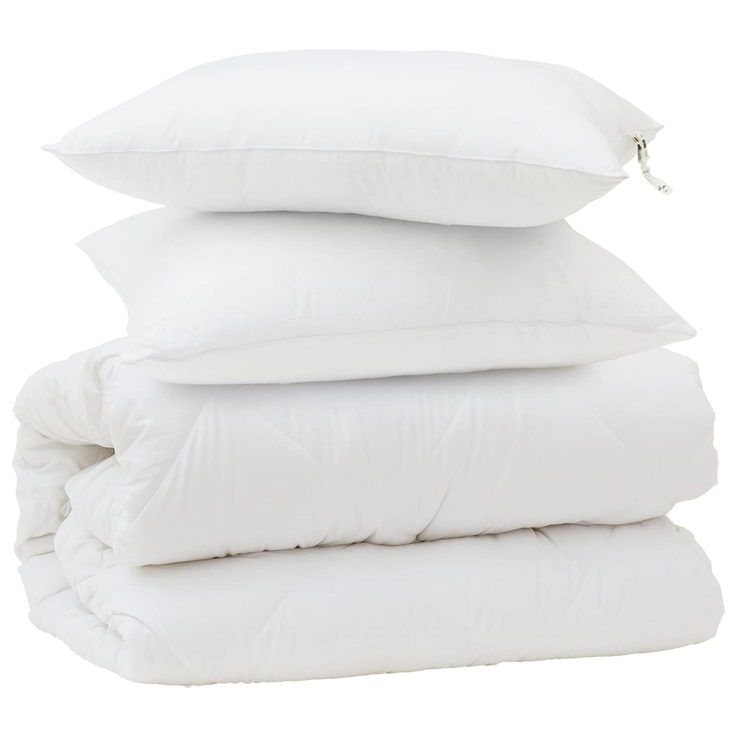 Dynebetræk Sæt med pude 3 stk. Hvid Microfiber