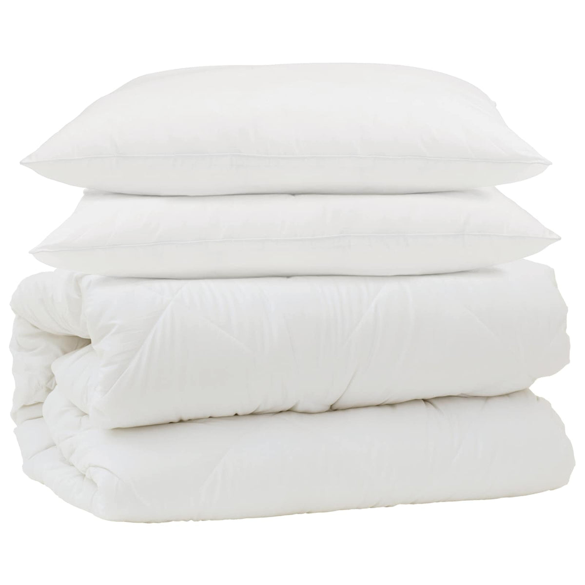 Dynebetræk Sæt med pude 3 stk. Hvid Microfiber
