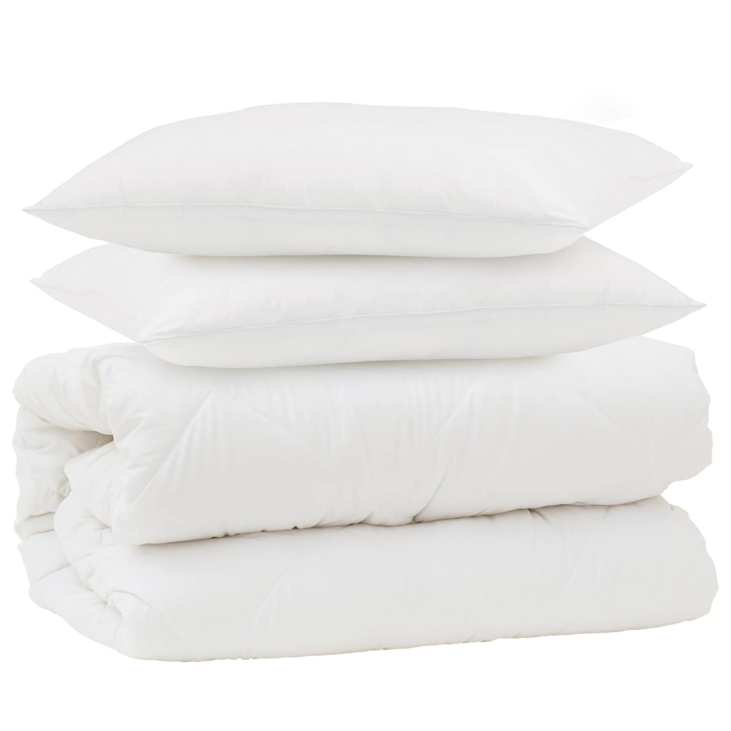 Dynebetræk Sæt med pude 3 stk. Hvid Microfiber