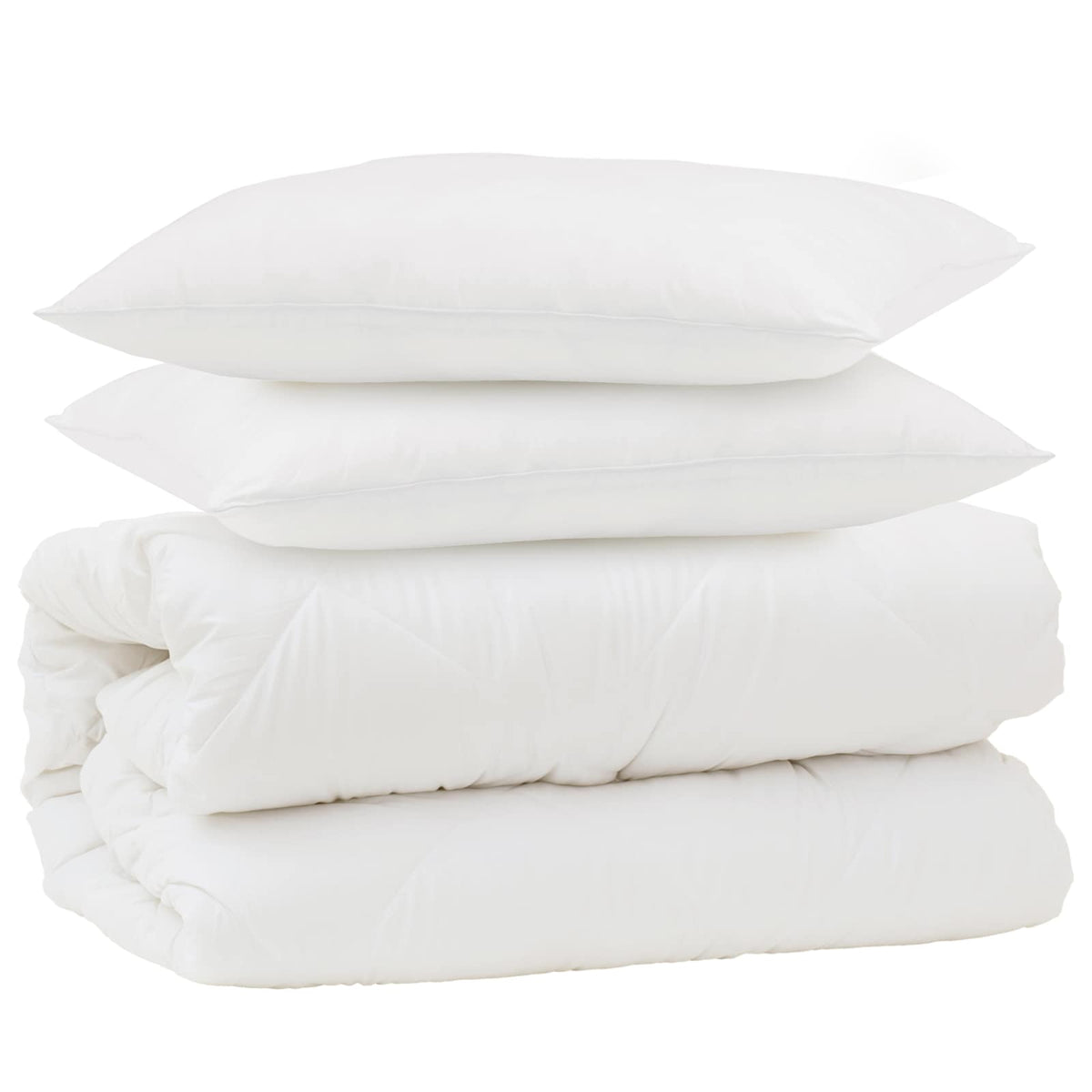 Dynebetræk Sæt med pude 3 stk. Hvid Microfiber