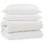 Dynebetræk Sæt med pude 3 stk. Hvid Microfiber