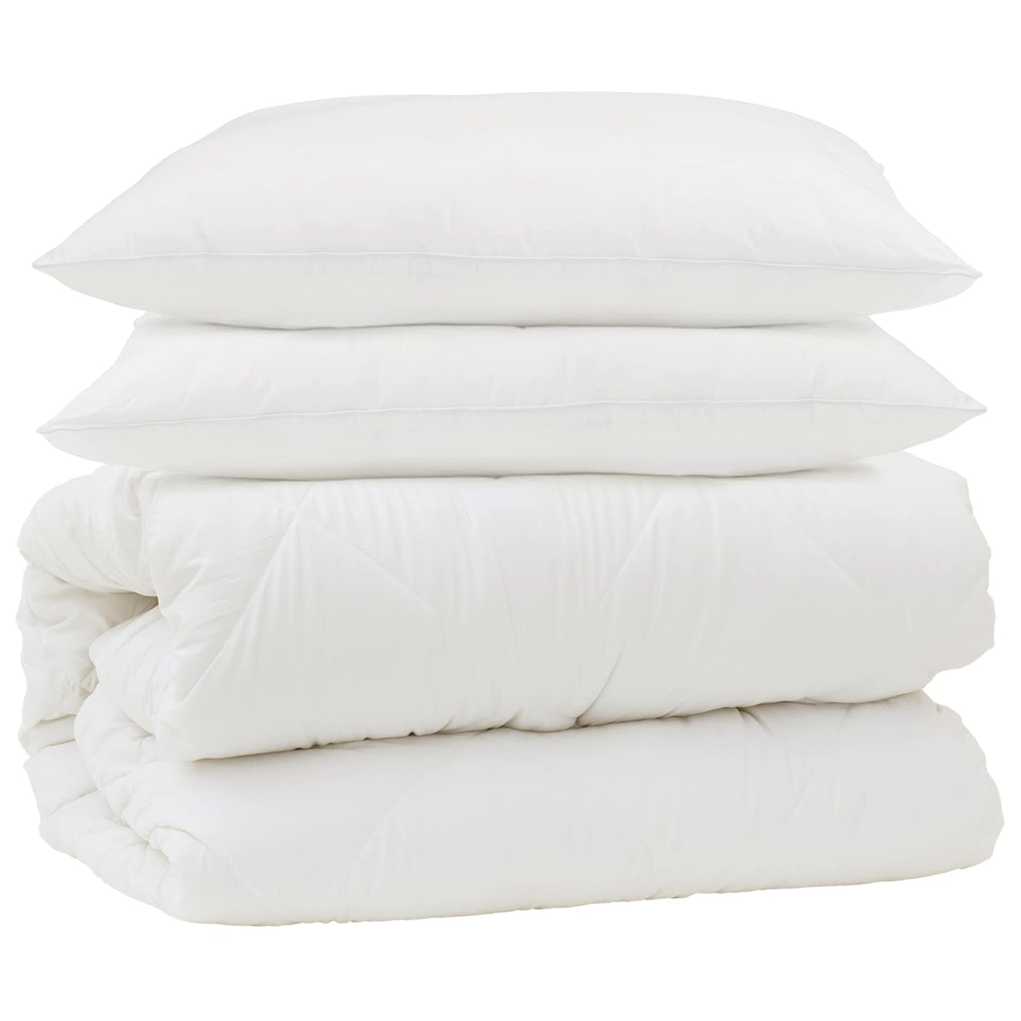 Dynebetræk Sæt med pude 3 stk. Hvid Microfiber