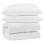 Dynebetræk Sæt med pude 3 stk. Hvid Microfiber