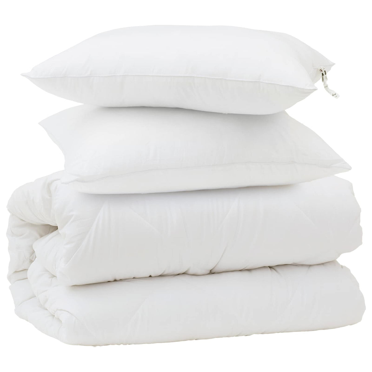 Dynebetræk Sæt med pude 3 stk. Hvid Microfiber