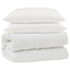 Dynebetræk Sæt med pude 3 stk. Hvid Microfiber