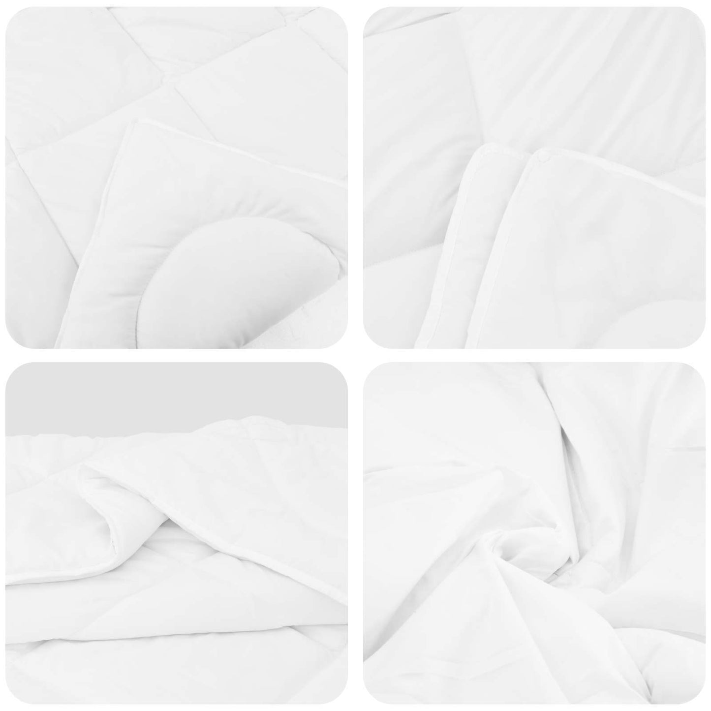 Dynebetræk Sæt med pude 3 stk. Hvid Microfiber