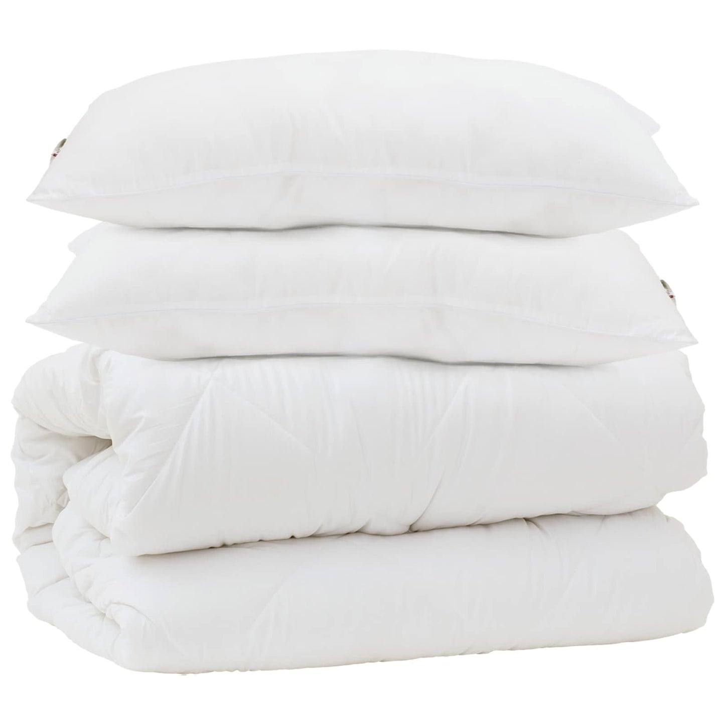 Dynebetræk Sæt med pude 3 stk. Hvid Microfiber