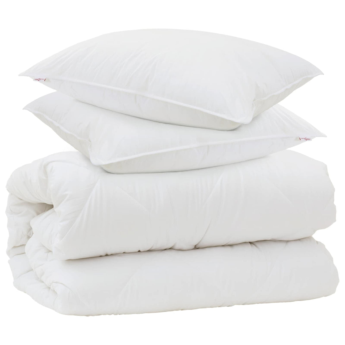 Dyne med puder med pude 3 stk. Hvid Microfiber