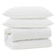 Dyne med puder med pude 3 stk. Hvid Microfiber
