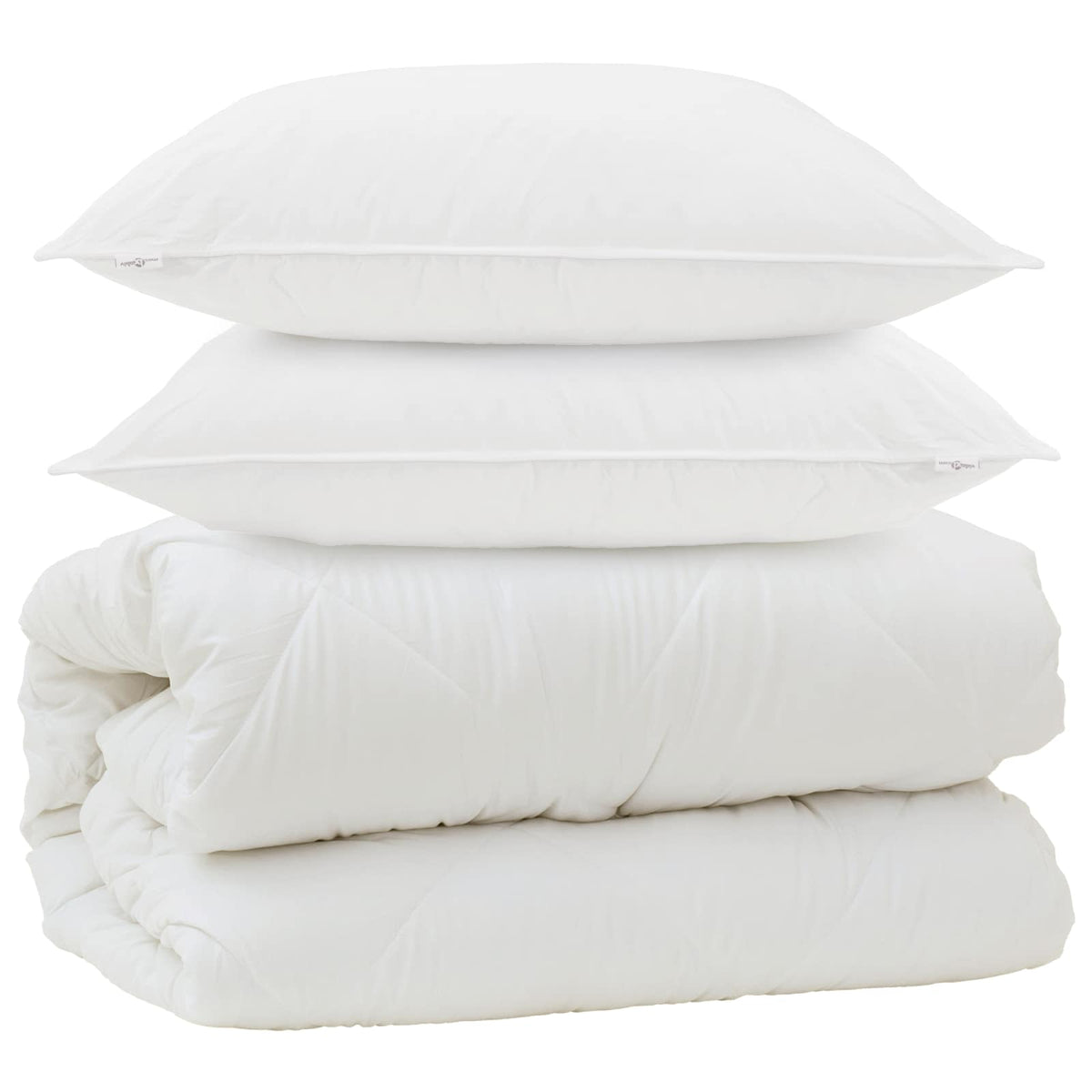 Dyne med puder med pude 3 stk. Hvid Microfiber