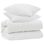 Dyne med puder med pude 3 stk. Hvid Microfiber