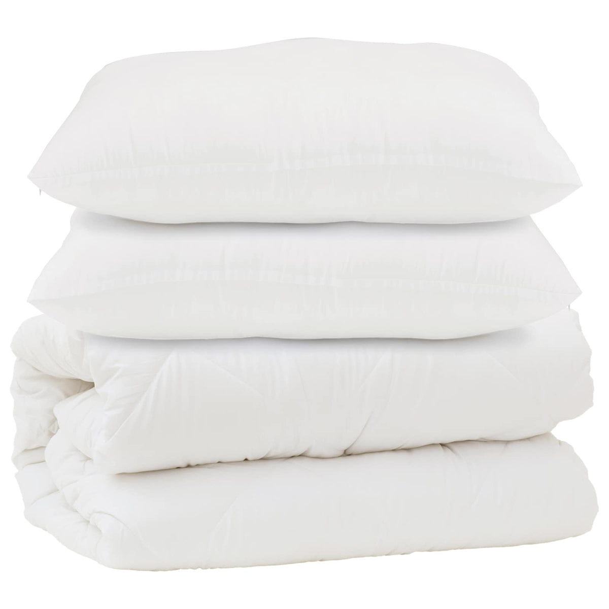 Dyne med pude 3 stk. Hvid Mikrofiber
