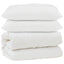 Dyne med pude 3 stk. Hvid Mikrofiber