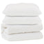 Dyne med pude 3 stk. Hvid Mikrofiber