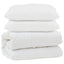 Dyne med pude 3 stk. Hvid Mikrofiber