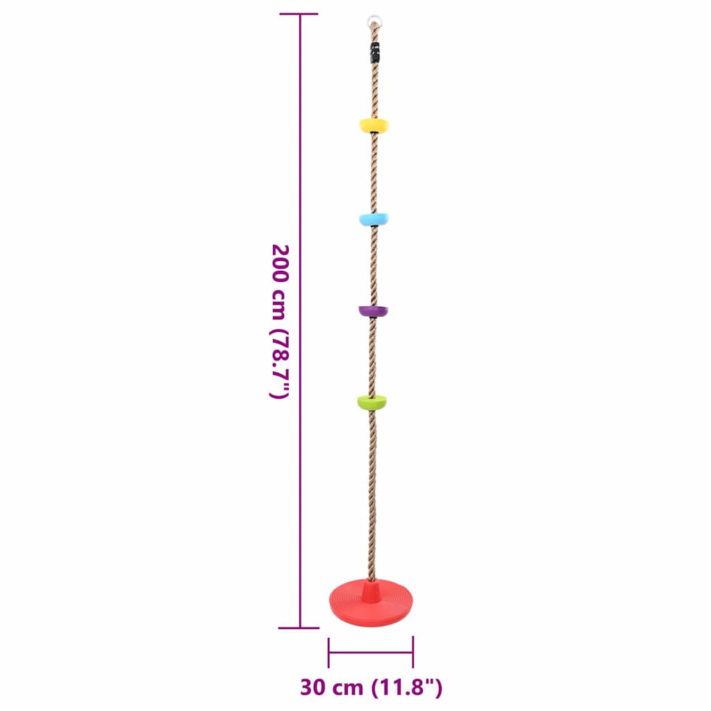 Klatre Rep Flerfarvet 30 x 30 x 200 cm Plastik